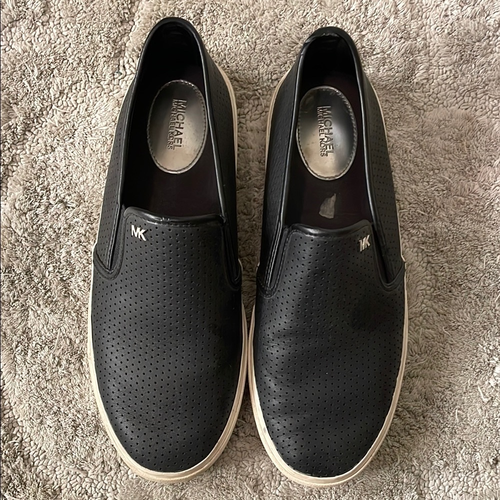Michael Kors Black Loafers with Elastic Goring
